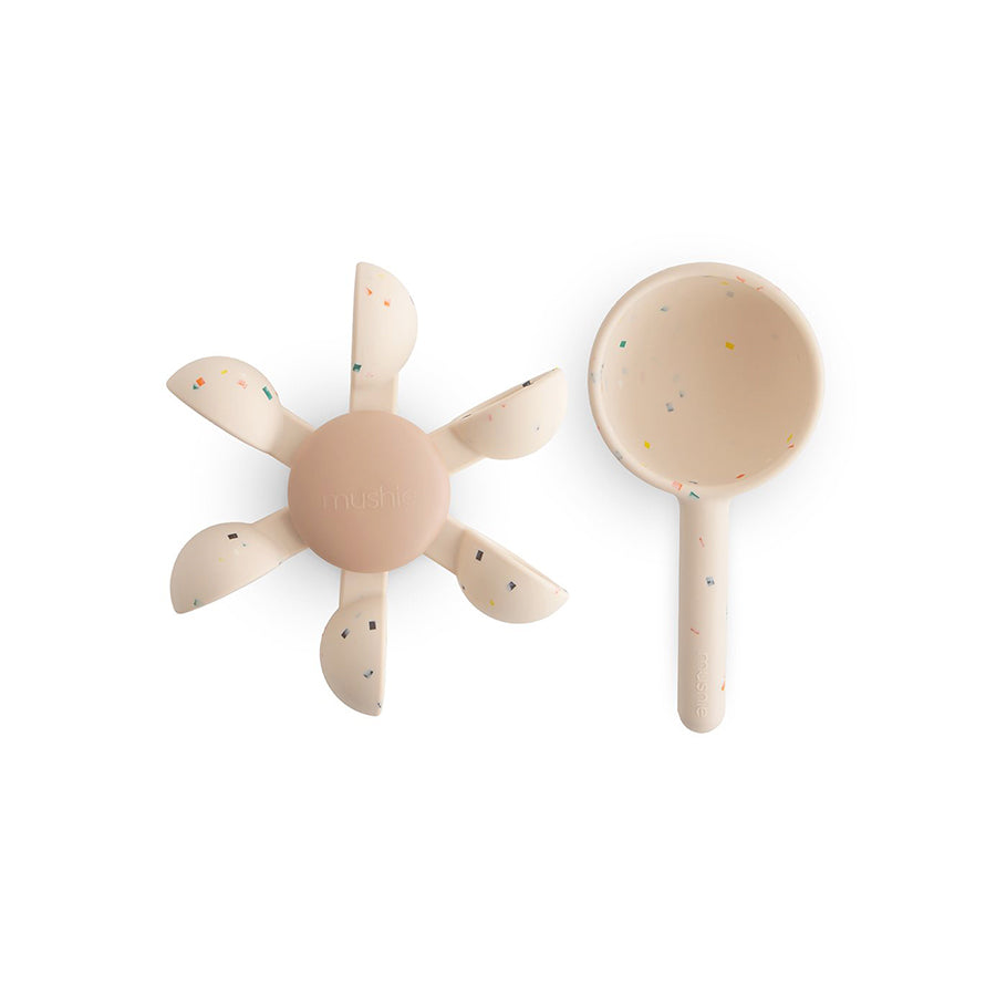 Mushie – Baby Badespielzeug für Badewanne “Water Wheel”, 2-teilig