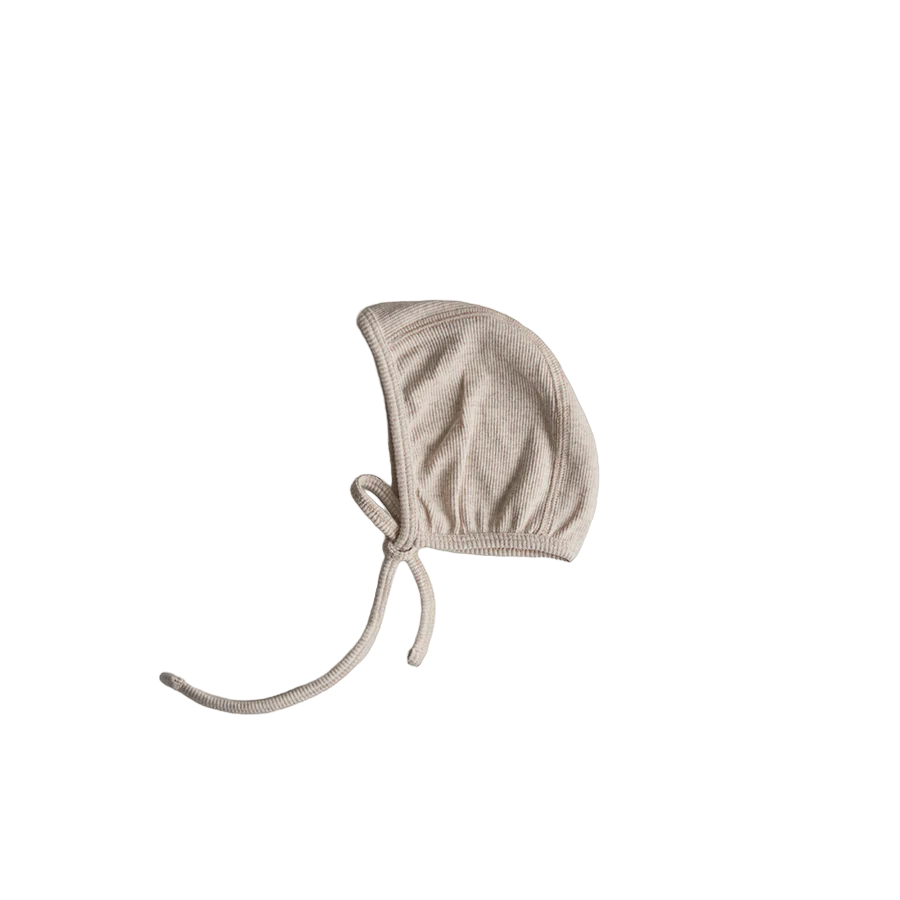 Mushie - Babymütze "Ribbed Beige / Melange"