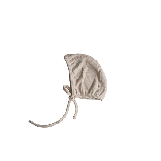 Mushie - Babymütze "Ribbed Beige / Melange"