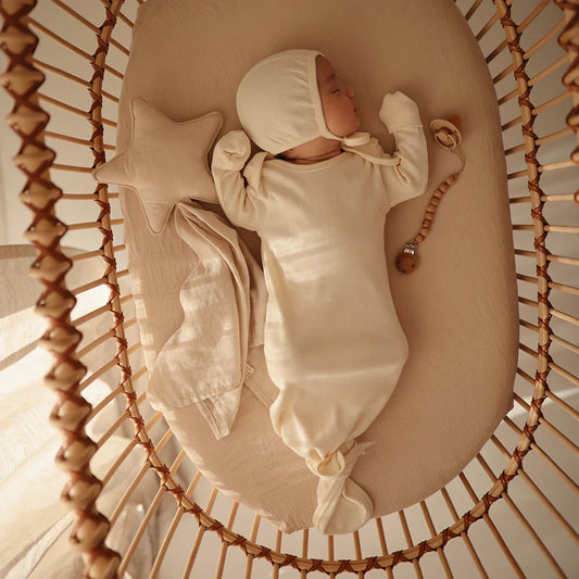 Mushie - Babymütze "Ribbed Ivory"