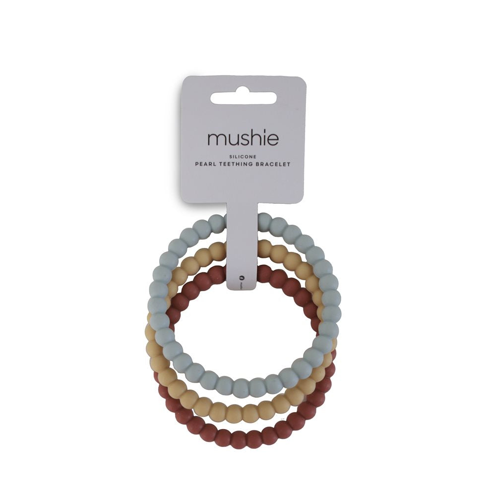 BEISSRING ARMBAND PEARL BERRY & MARIGOLD & KHAKI, 3ER SET