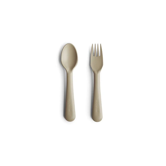 Mushie - Besteckset "Fork & Spoon, Vanilla"