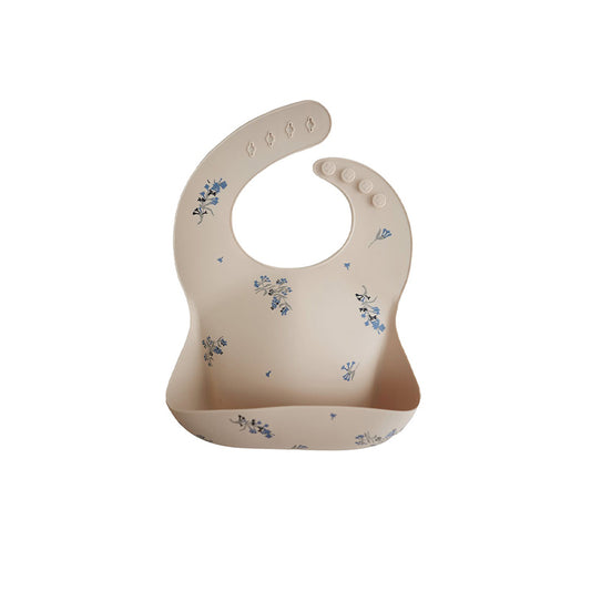 Mushie - Lätzchen "Lilac Flowers" aus 100% Silikon