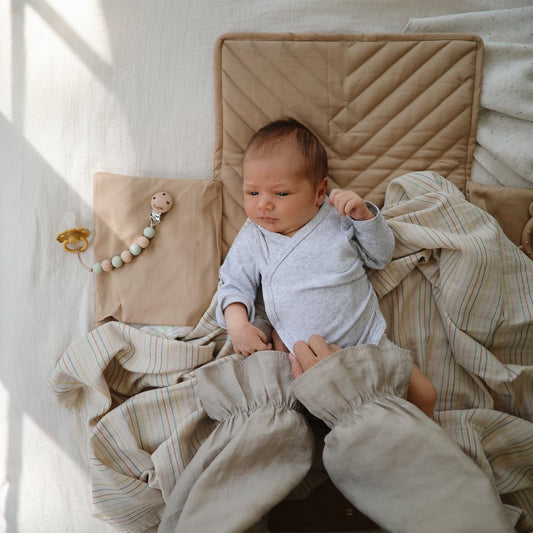 Mushie - Mulltuch "Swaddle Muslin Retro Stripe"