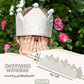 Papierdrachen - Musselinkronen mit Bedruckung Beige - Set 00