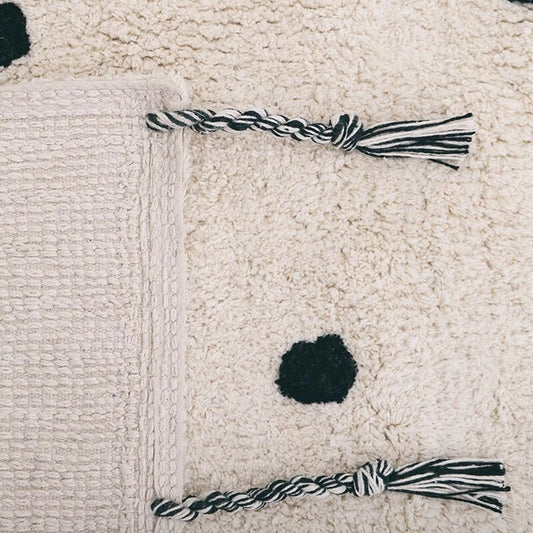 TEPPICH DOTS NÜMI BLACK, WASCHBAR