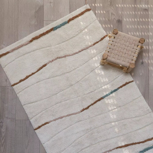 TEPPICH SERENA CREAM RUST, WASCHBAR