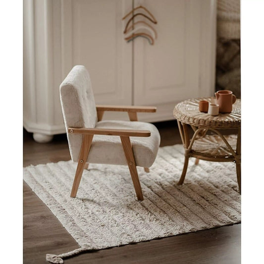 Nattiot – waschbarer Kinderteppich "Dalia Cream Rose", 150 x 100 cm