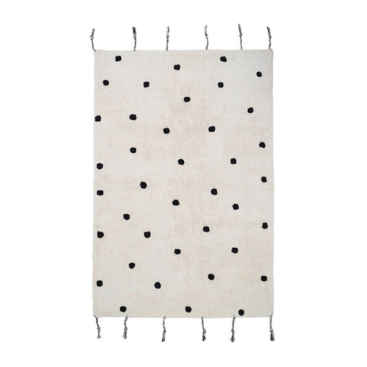TEPPICH DOTS NÜMI BLACK, WASCHBAR