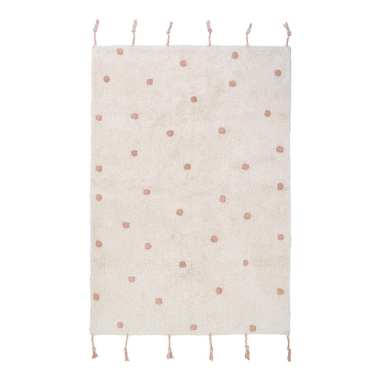 TEPPICH DOTS NÜMI ROSE, WASCHBAR