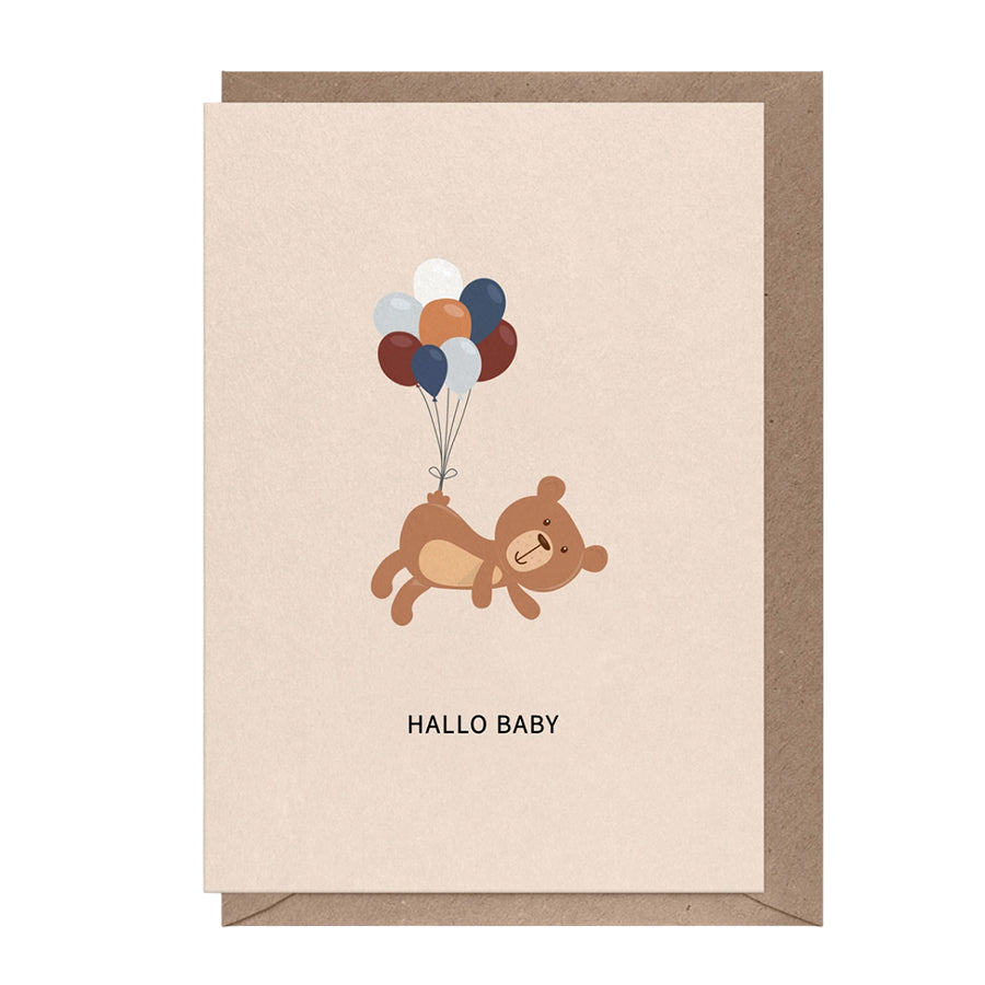 Naturbedacht – Postkarte "Hallo Baby", nachhaltig & hochwertig