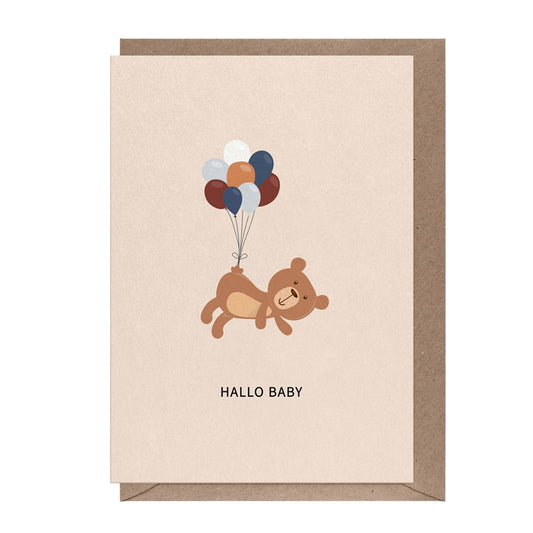 Naturbedacht – Postkarte "Hallo Baby", nachhaltig & hochwertig