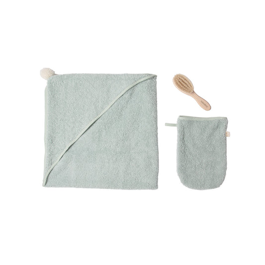 Nobodinoz – Baby Badeset "So Cute Green" aus 100% Bio-Baumwolle