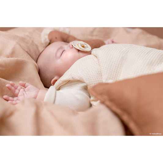 Nobodinoz – Babyschlafsack „Honeycomb Natural“ aus 100% Bio-Baumwolle