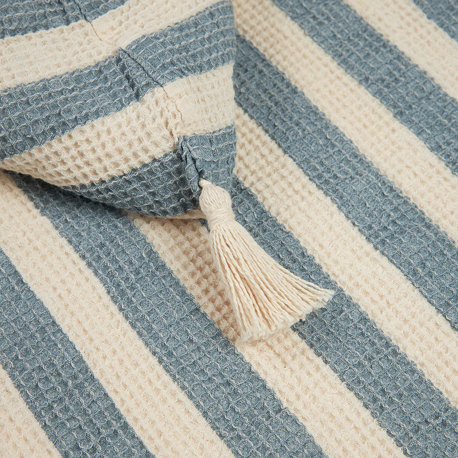 Nobodinoz – Badeponcho "Portofino Blue Stripes" aus 100% Bio-Baumwolle
