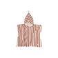 Nobodinoz – Badeponcho "Portofino Red Stripes" aus 100% Bio-Baumwolle