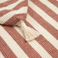 Nobodinoz – Badeponcho "Portofino Red Stripes" aus 100% Bio-Baumwolle