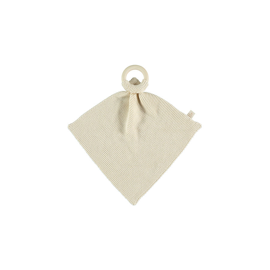 Nobodinoz – Beißring mit Schmusetuch Natural aus Holz & Bio-Baumwolle