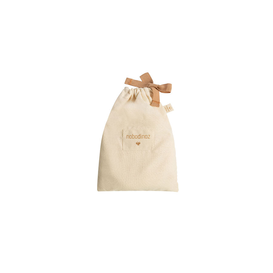 Nobodinoz – Beißring mit Schmusetuch Natural aus Holz & Bio-Baumwolle