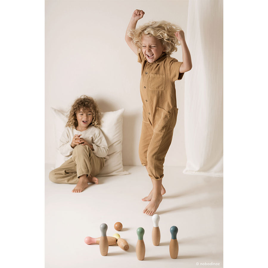 Nobodinoz – Bowling Set aus FSC-Buchenholz für Kinder ab 3 Jahren