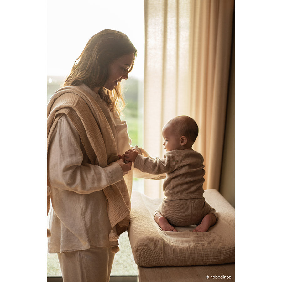 Nobodinoz – Babydecke "Wabi Sabi Ginger" aus 100% Bio-Baumwolle