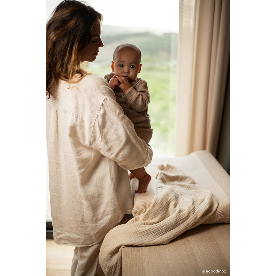 Nobodinoz – Babydecke "Wabi Sabi Ginger" aus 100% Bio-Baumwolle
