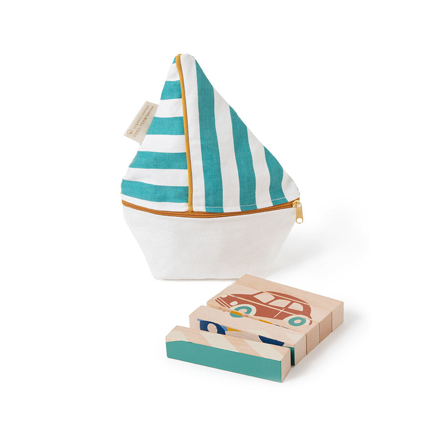 Nobodinoz – Holzpuzzle „Transport“ aus Buchenholz, ab 3 Jahren