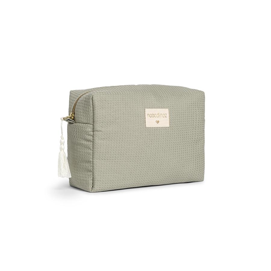 Nobodinoz – Kosmetiktasche „Diva Laurel Green“ aus 100% Bio-Baumwolle