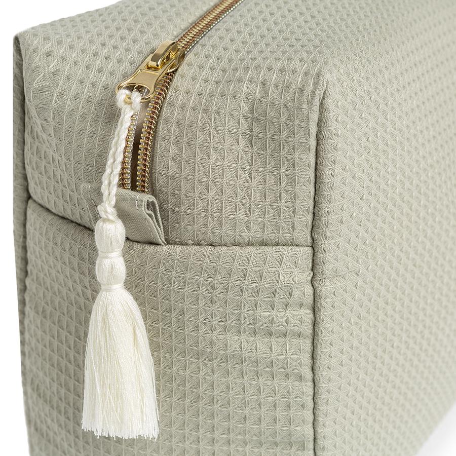 Nobodinoz – Kosmetiktasche „Diva Laurel Green“ aus 100% Bio-Baumwolle