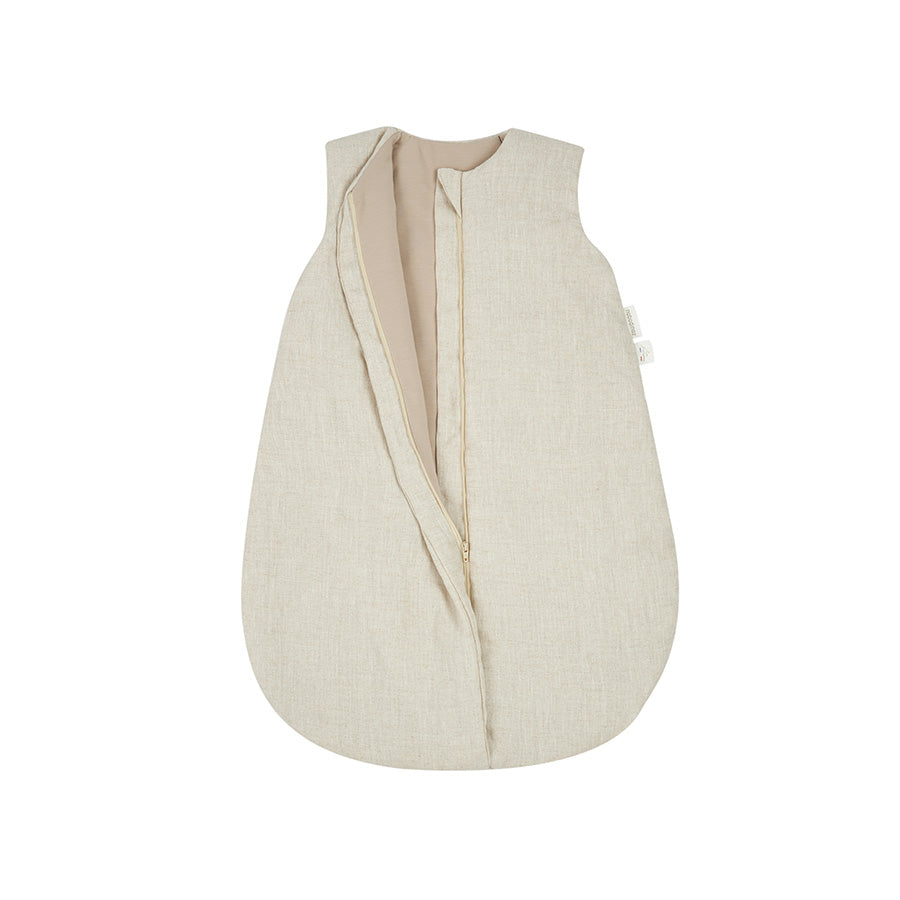 Nobodinoz – Babyschlafsack „Mid-Warm Greige“ aus französischem Leinen