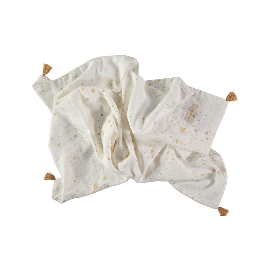 Nobodinoz – Babydecke "Gold Stella" 100×70 cm aus Bio-Baumwolle