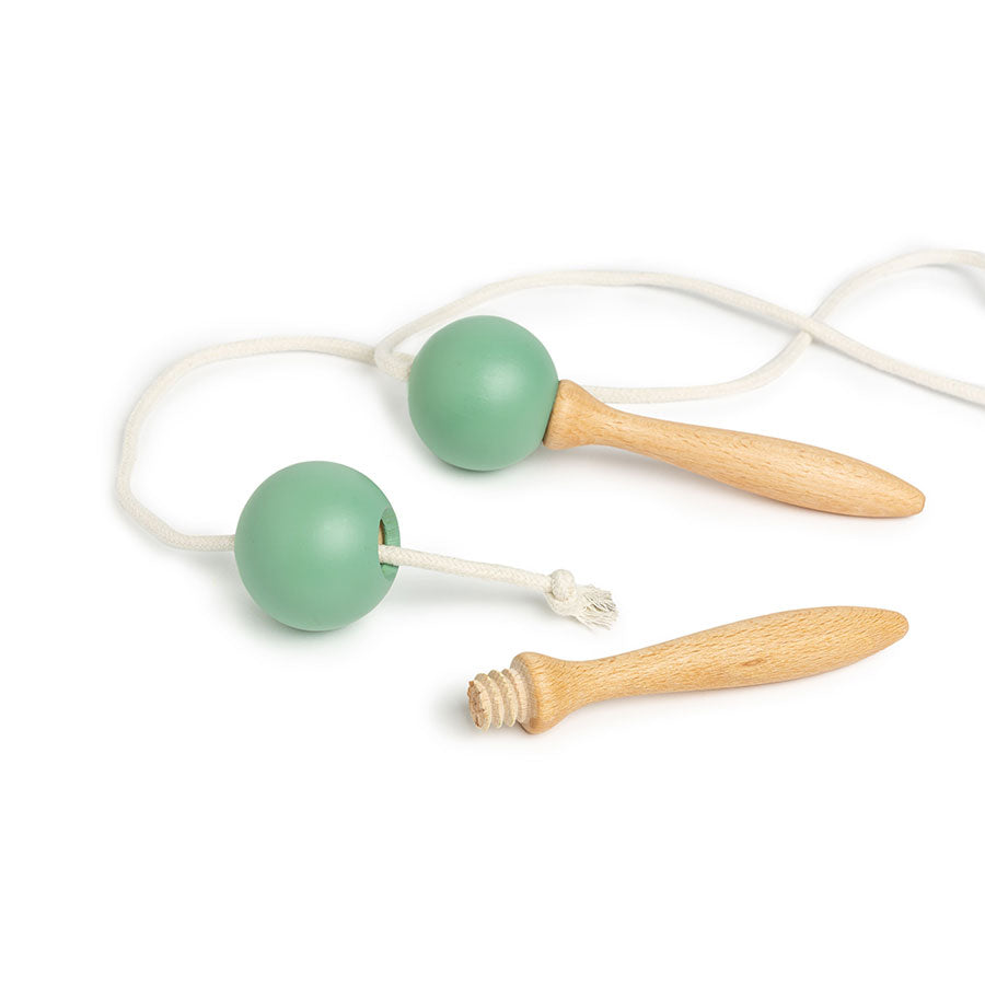 Nobodinoz – Springseil „Tropical Green“ aus Baumwolle & Holz