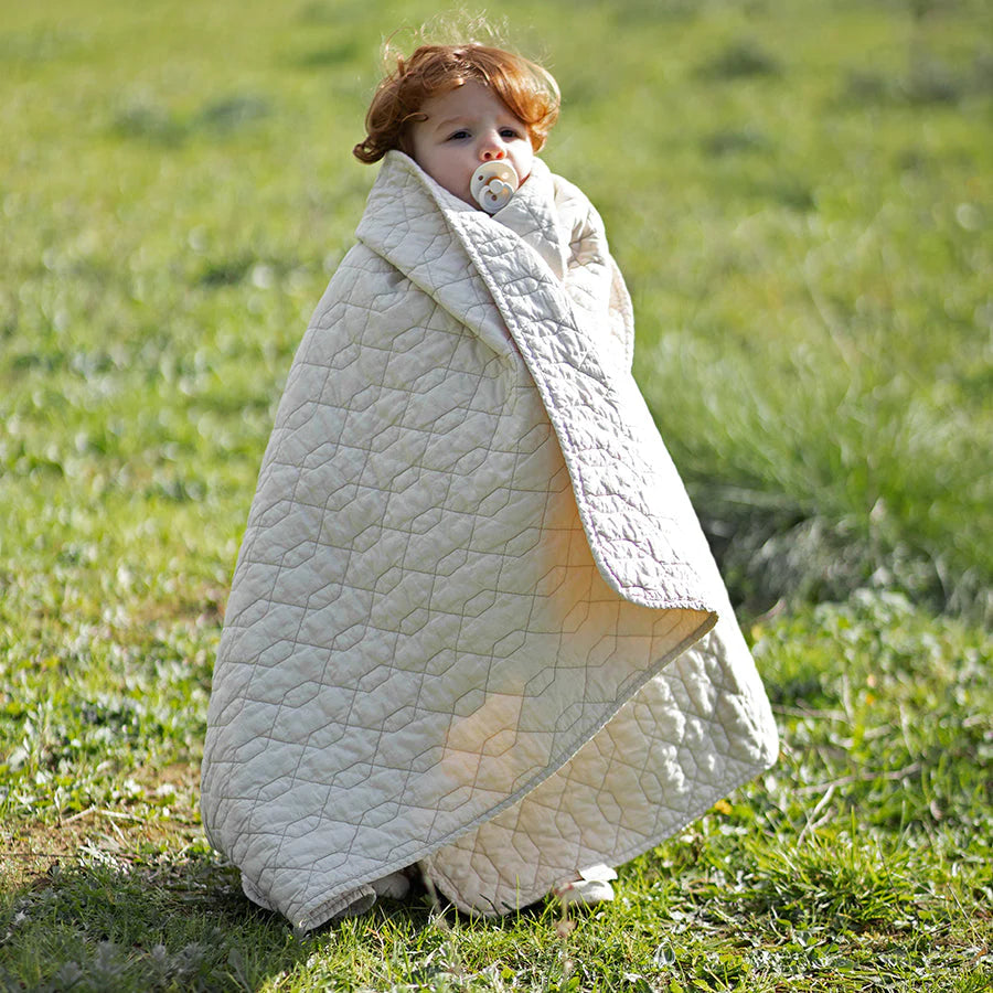 Nobodinoz – Steppdecke „Wabi Sabi Ginger“ aus 100% Bio-Baumwolle