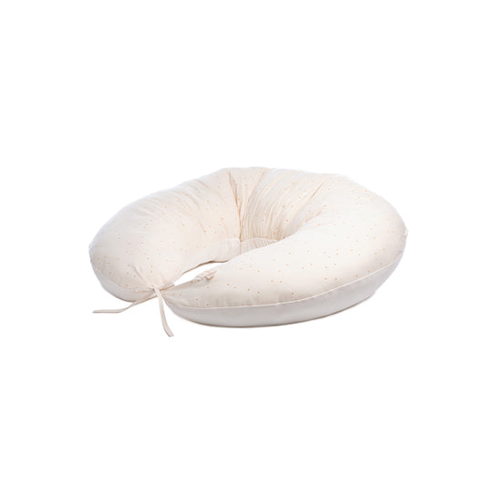 Nobodinoz – Stillkissen "Luna Sweet Dots Natural" aus 100% Bio-Baumwolle