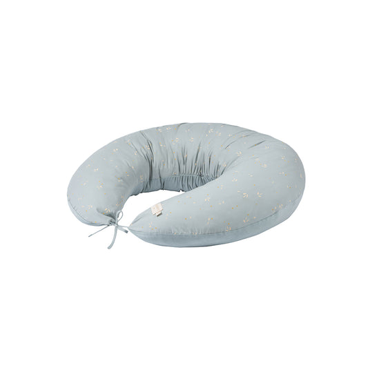 Nobodinoz – Stillkissen "Luna Willow Soft Blue" aus 100% Bio-Baumwolle