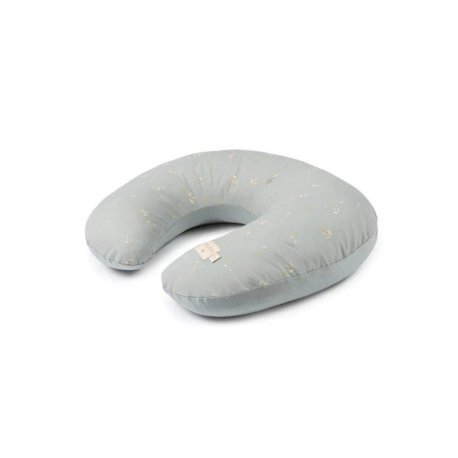 Nobodinoz – Stillkissen "Sunrise Willow Soft Blue" aus Bio-Baumwolle