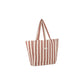 Nobodinoz – Strandtasche "Portofino Rusty Red Stripes", Bio-Baumwolle