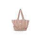 Nobodinoz – Strandtasche "Portofino Rusty Red Stripes", Bio-Baumwolle