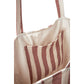 Nobodinoz – Strandtasche "Portofino Rusty Red Stripes", Bio-Baumwolle