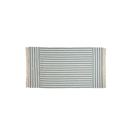 Nobodinoz – Strandtuch "Portofino Blue Stripes" aus Bio-Baumwolle