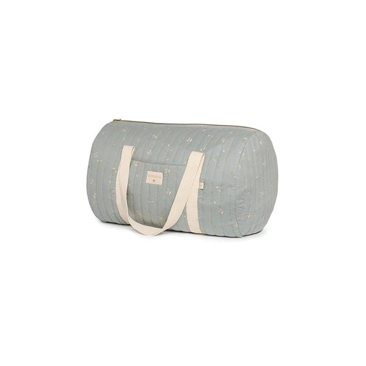 Nobodinoz – Weekend-Tasche "New York Willow Soft Blue", Bio-Baumwolle