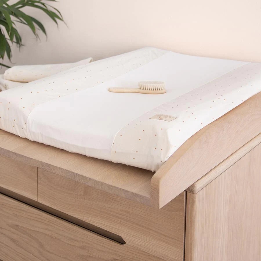 Nobodinoz – Set Wickelauflage + Wickelauflagenbezug „Sweet Dots“