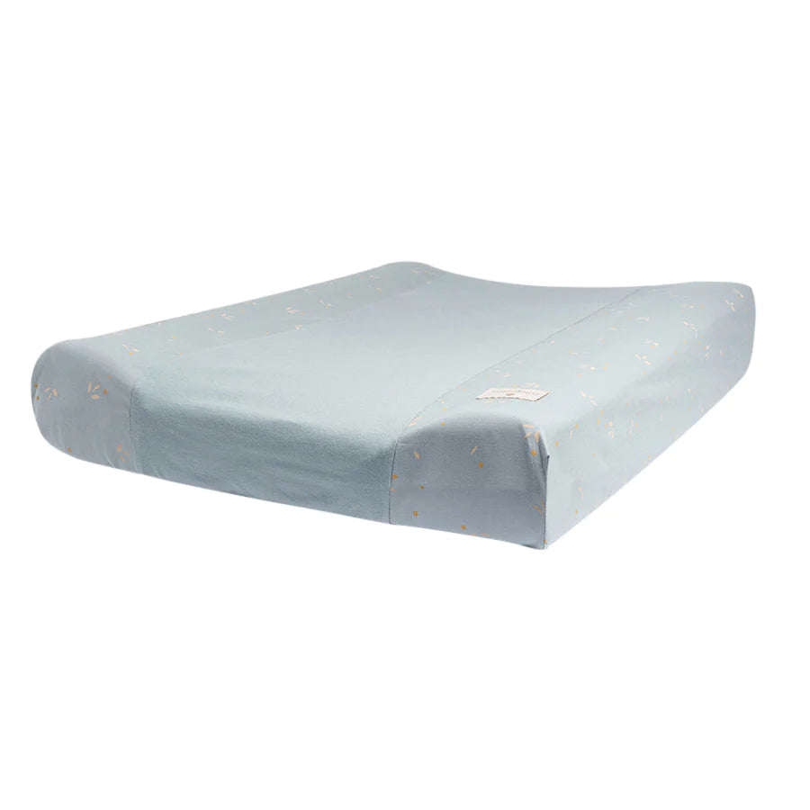 Nobodinoz – Set Wickelauflage + Wickelauflagenbezug „Willow Soft Blue“