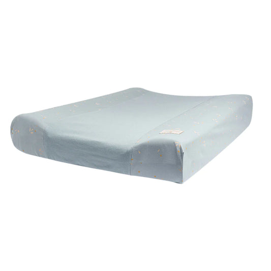 Nobodinoz – Set Wickelauflage + Wickelauflagenbezug „Willow Soft Blue“
