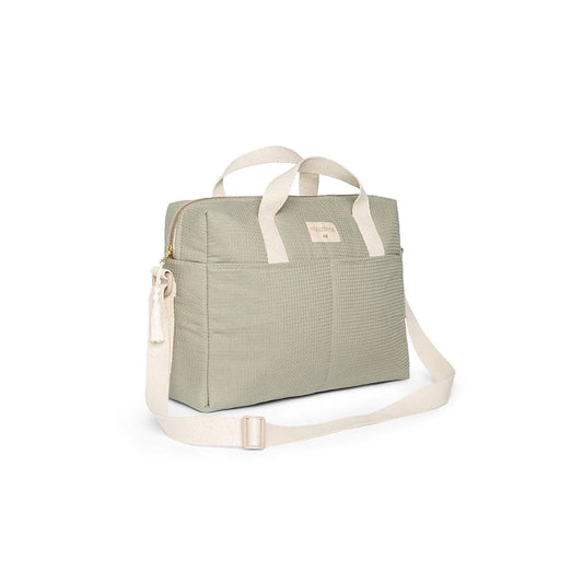 Nobodinoz – Wickeltasche "Gala Laurel Green" aus 100% Bio-Baumwolle