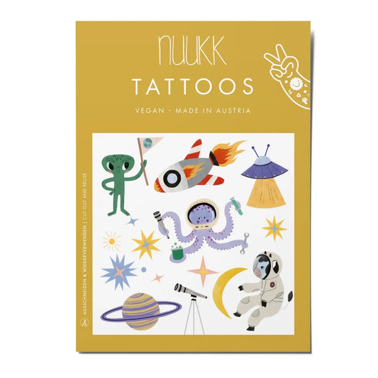 Nuukk – Kindertattoos „Space“, vegan & dermatologisch getestet