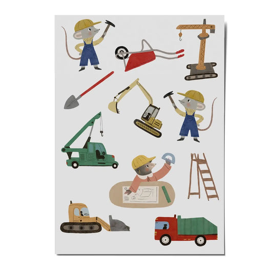 Nuukk – Kindertattoos „Baustelle“, vegan & dermatologisch getestet