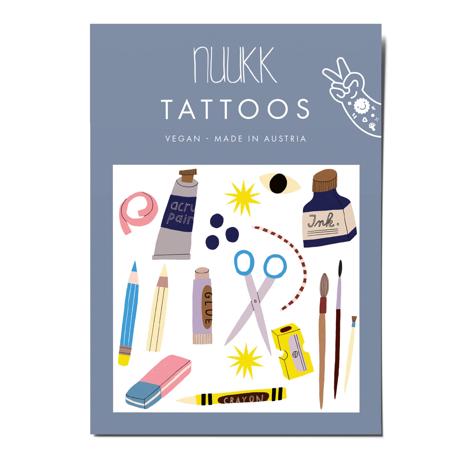 Nuukk – Kindertattoos „Schule“, vegan & dermatologisch getestet