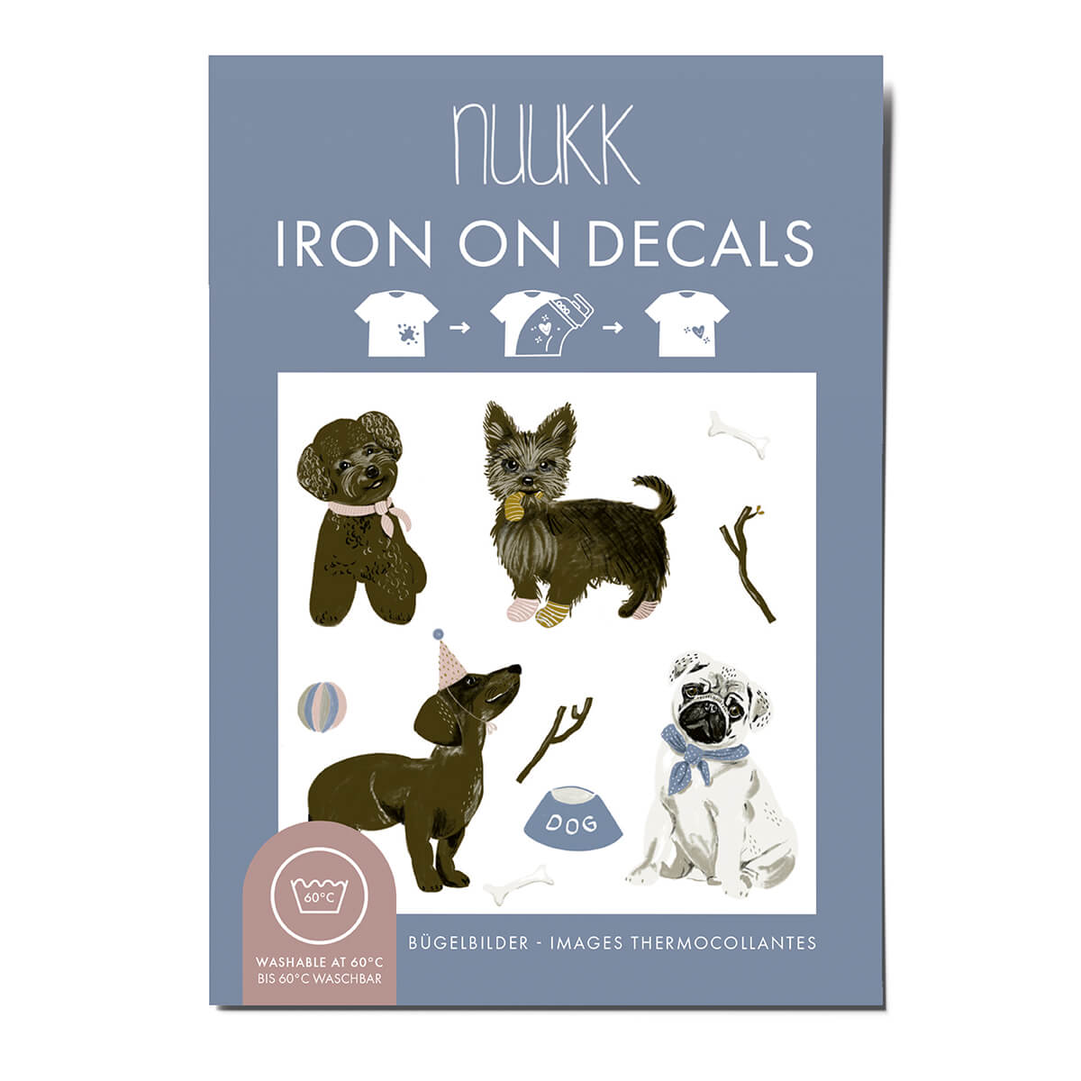 Nuukk - Bügelbilder "Hunde" für Textilien, Made in Germany