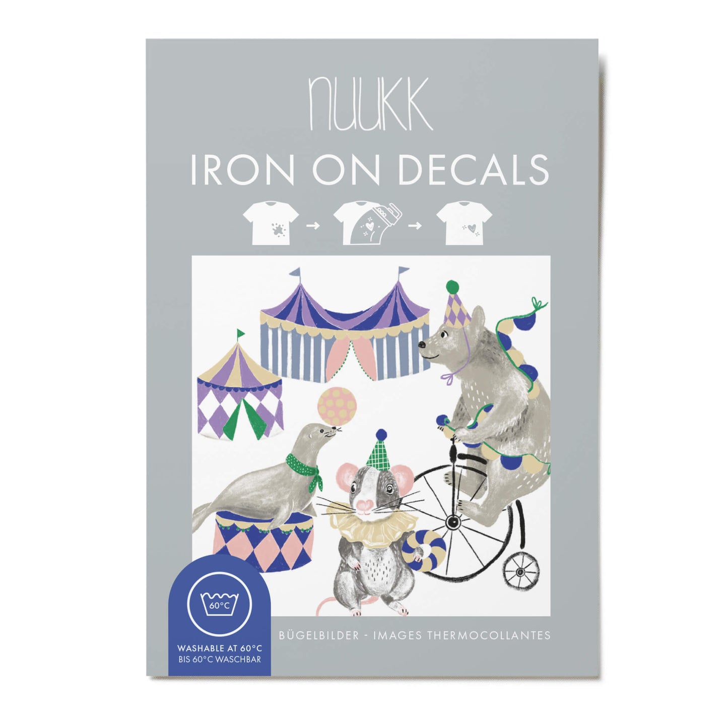 Nuukk - Bügelbilder "Zirkus" für Textilien, Made in Germany